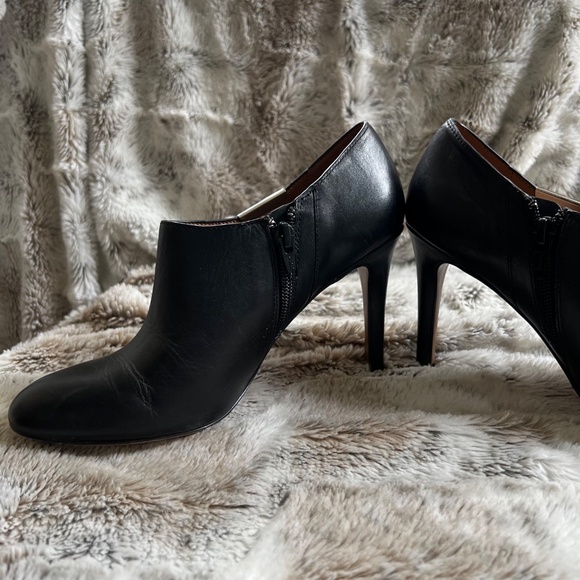 Coach Black Leather Stiletto Ankle Boots Shoes Size 6 - Picture 6 of 9